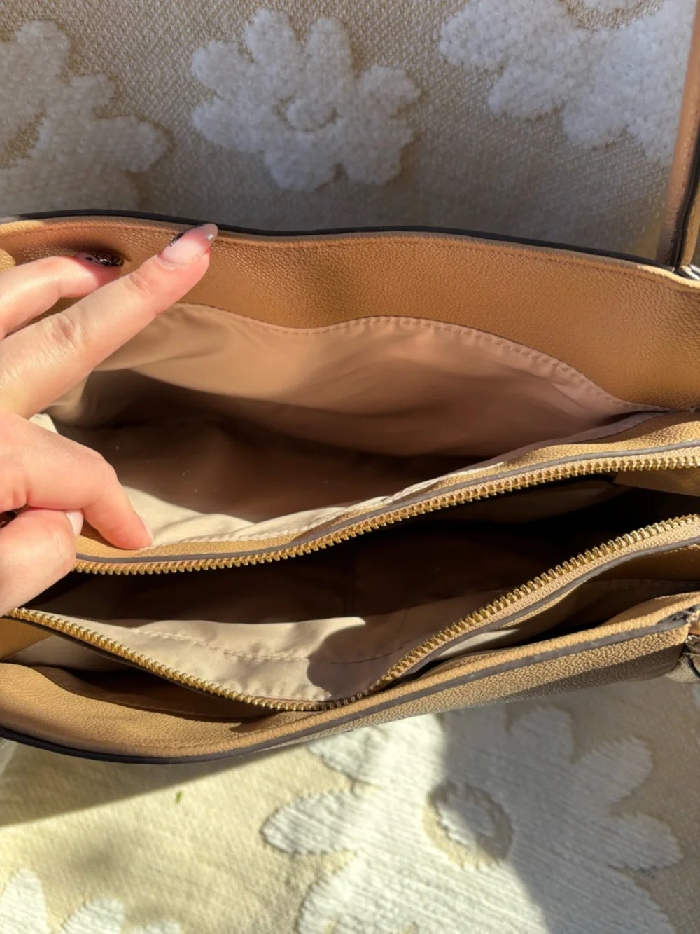 Nine West Camel/Tan Shoulder Tote - Picture 8 of 11